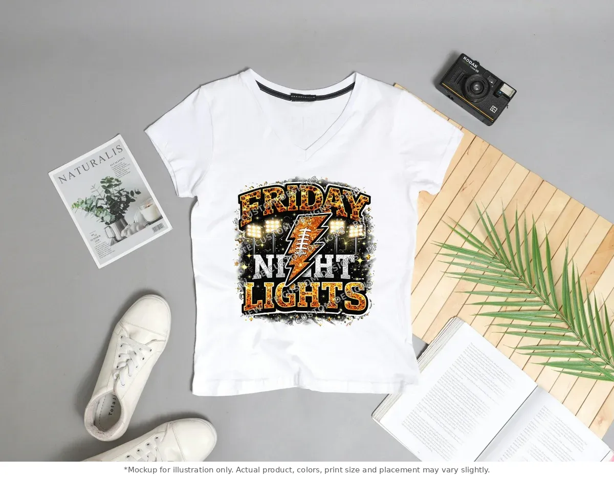 White tee mockup, flat lay with props