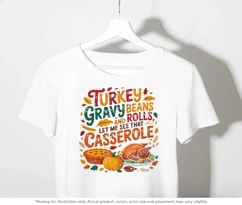 White tee mockup, on a clothes rack