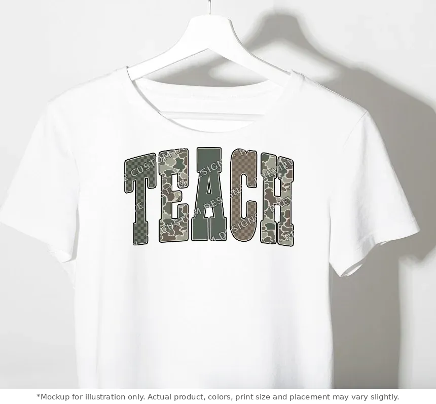 White tee mockup, on a hanger