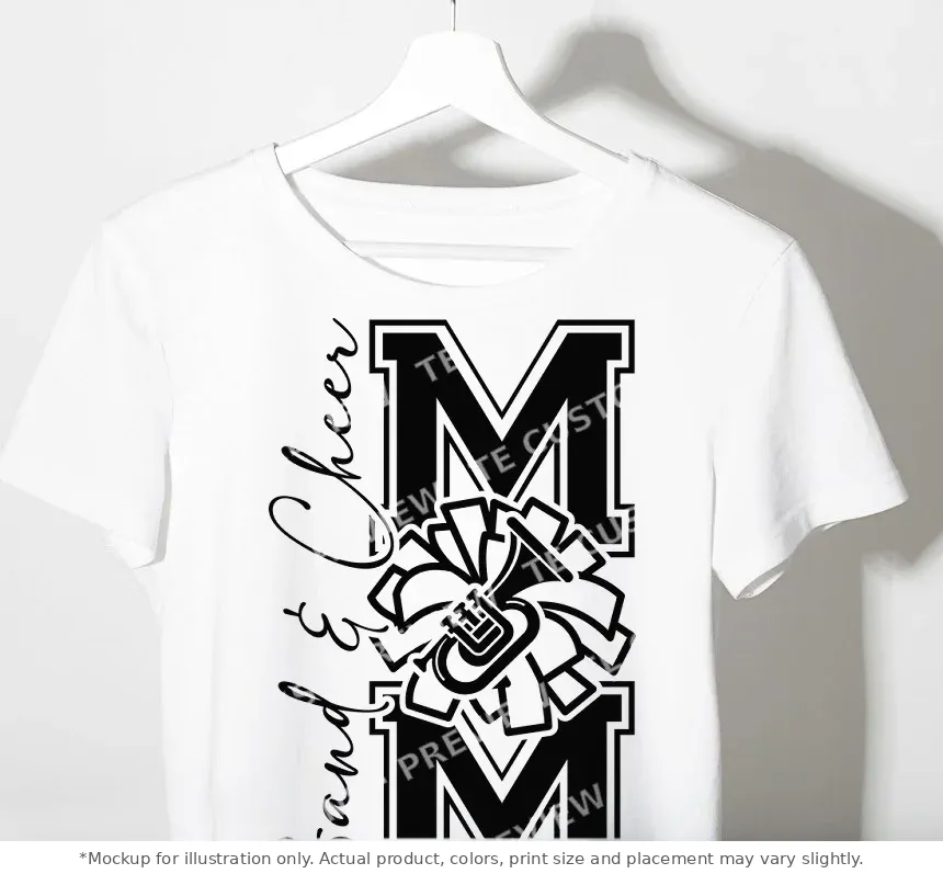 White tee mockup, on a hanger