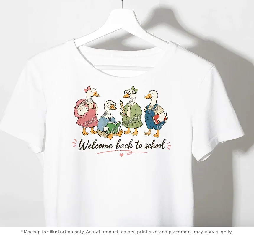 White tee mockup, on a hanger