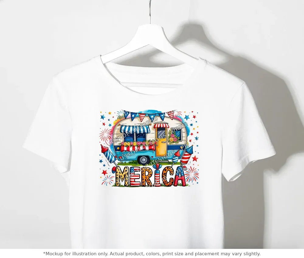 White tee mockup, on a clothes rack