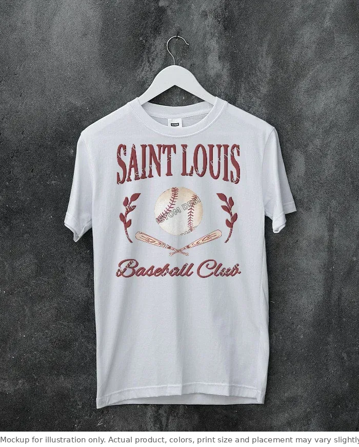 White tee mockup, on a hanger, concrete wall
