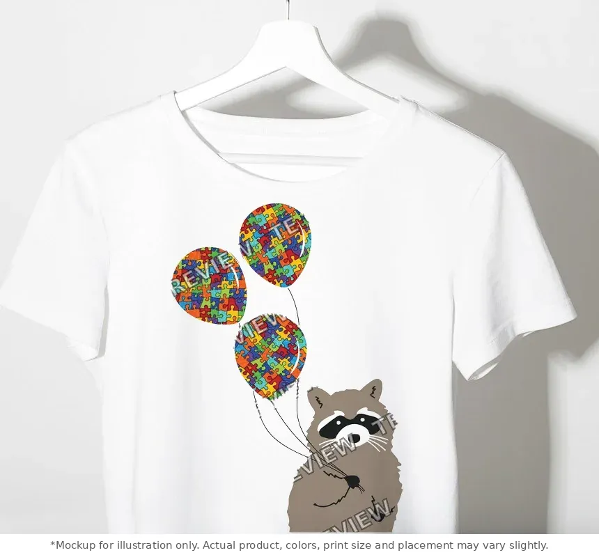 White tee mockup, on a hanger