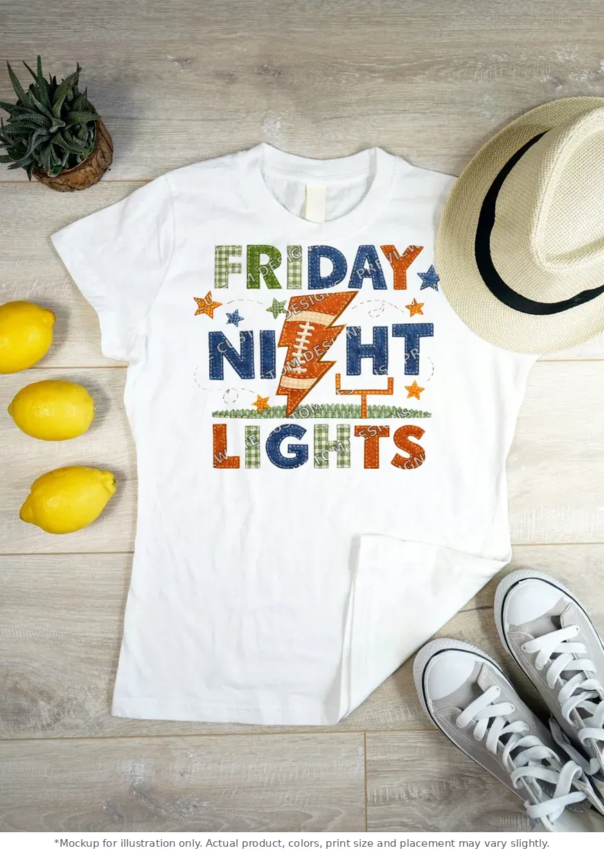 White tee mockup, flat lay on wood