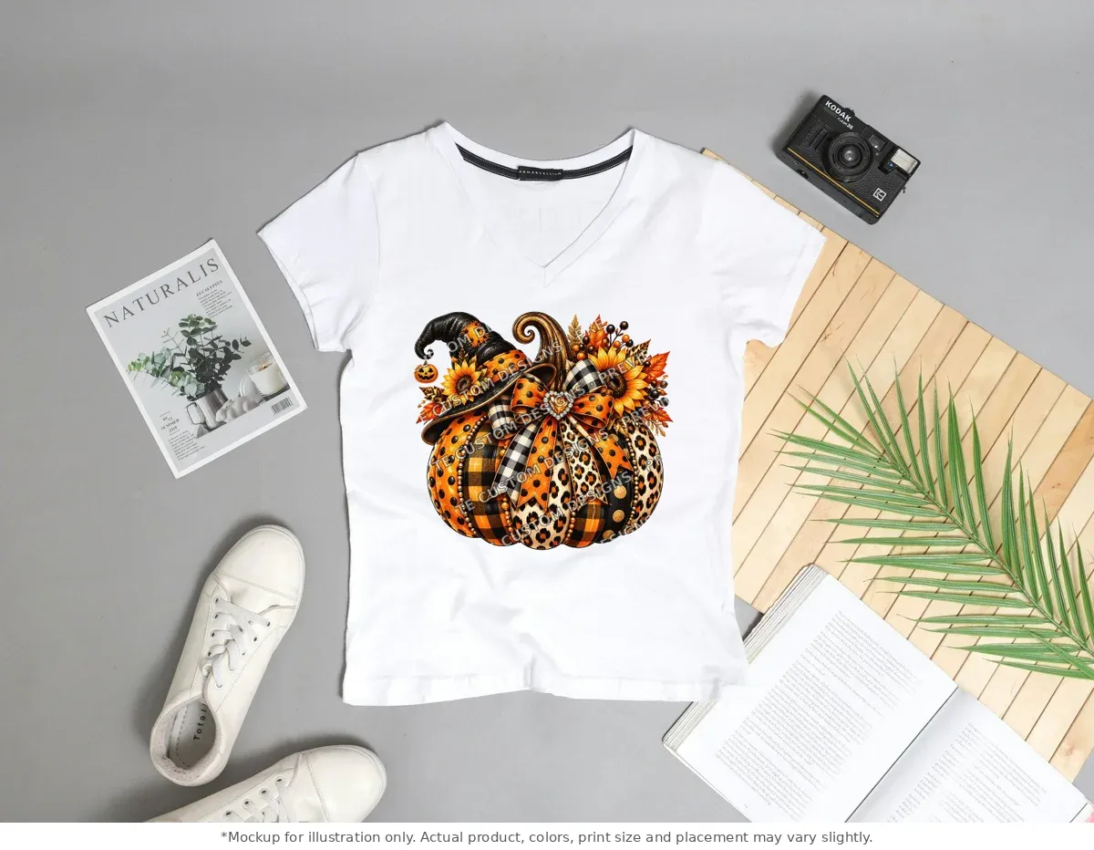 White tee mockup, flat lay with props
