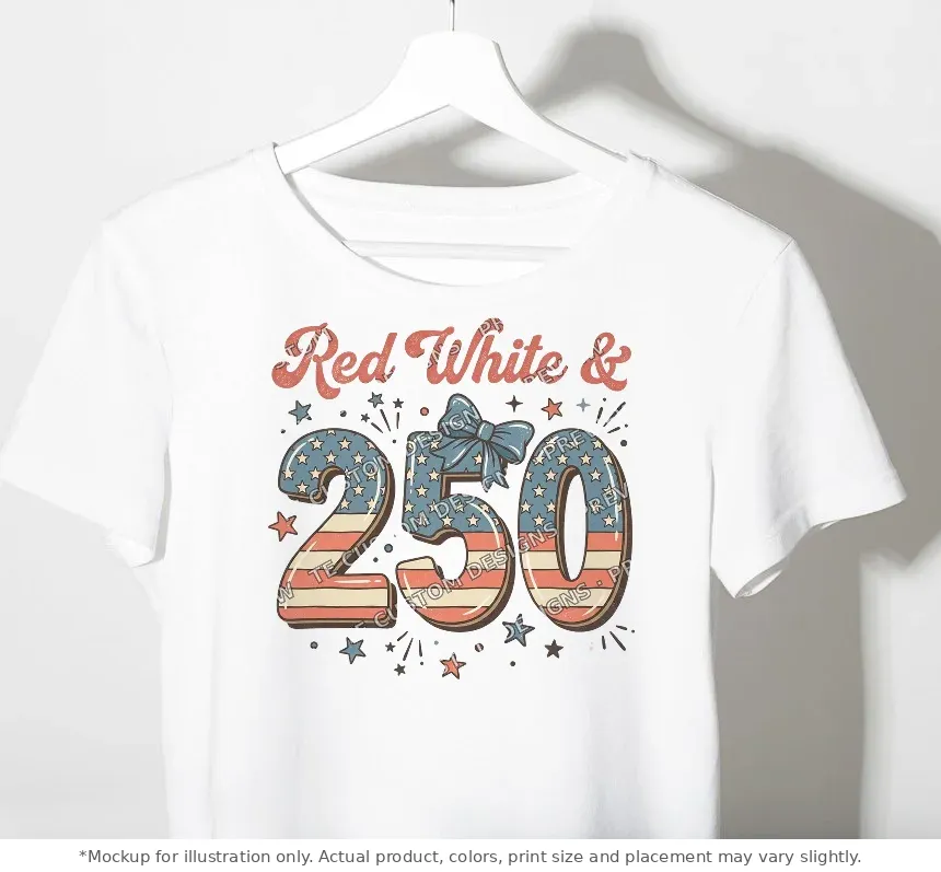 White tee mockup, on a hanger
