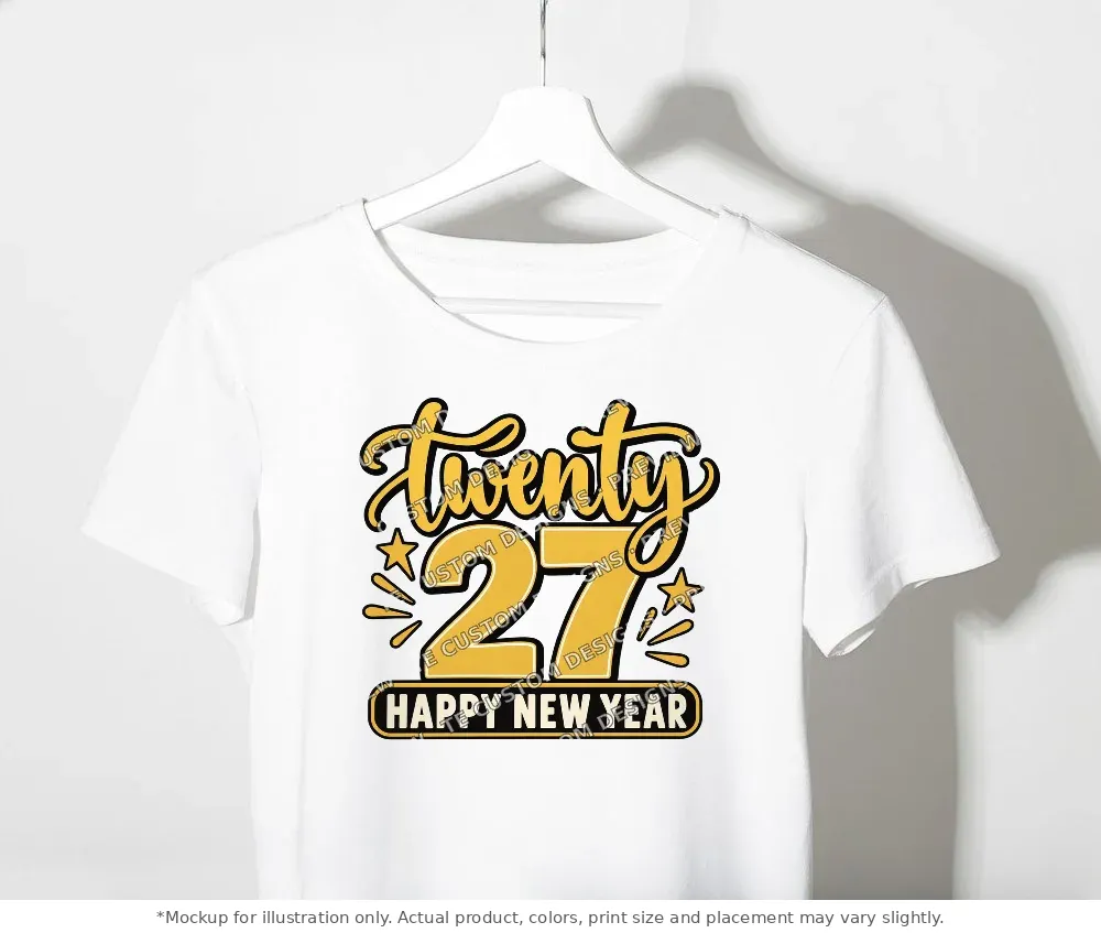 White tee mockup, on a clothes rack