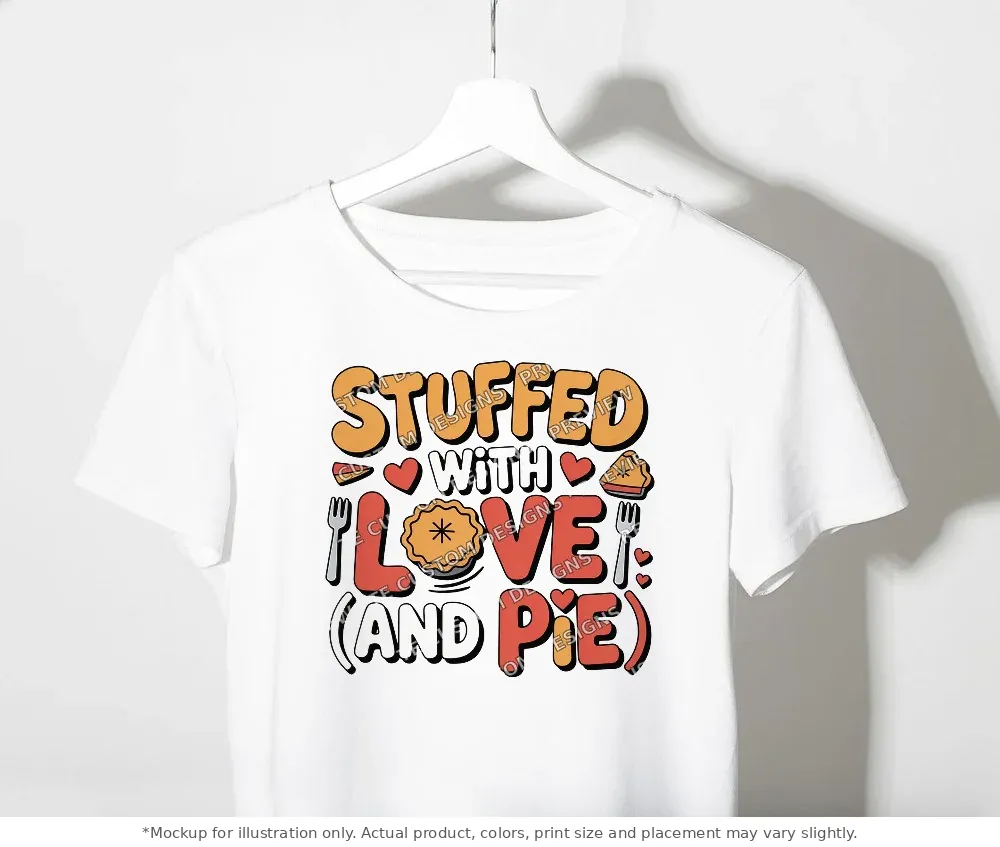 White tee mockup, on a clothes rack