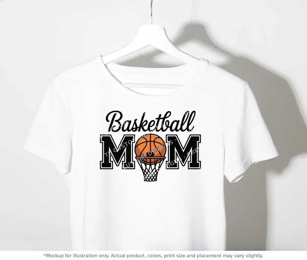 White tee mockup, on a clothes rack