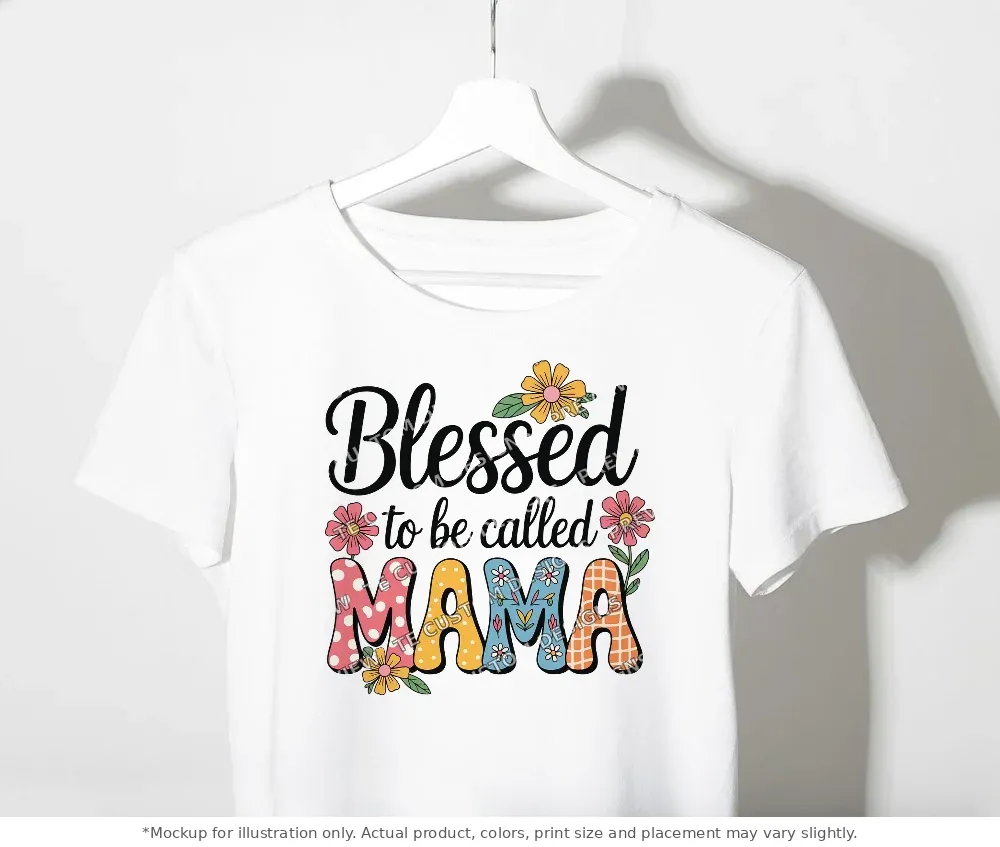 White tee mockup, on a clothes rack
