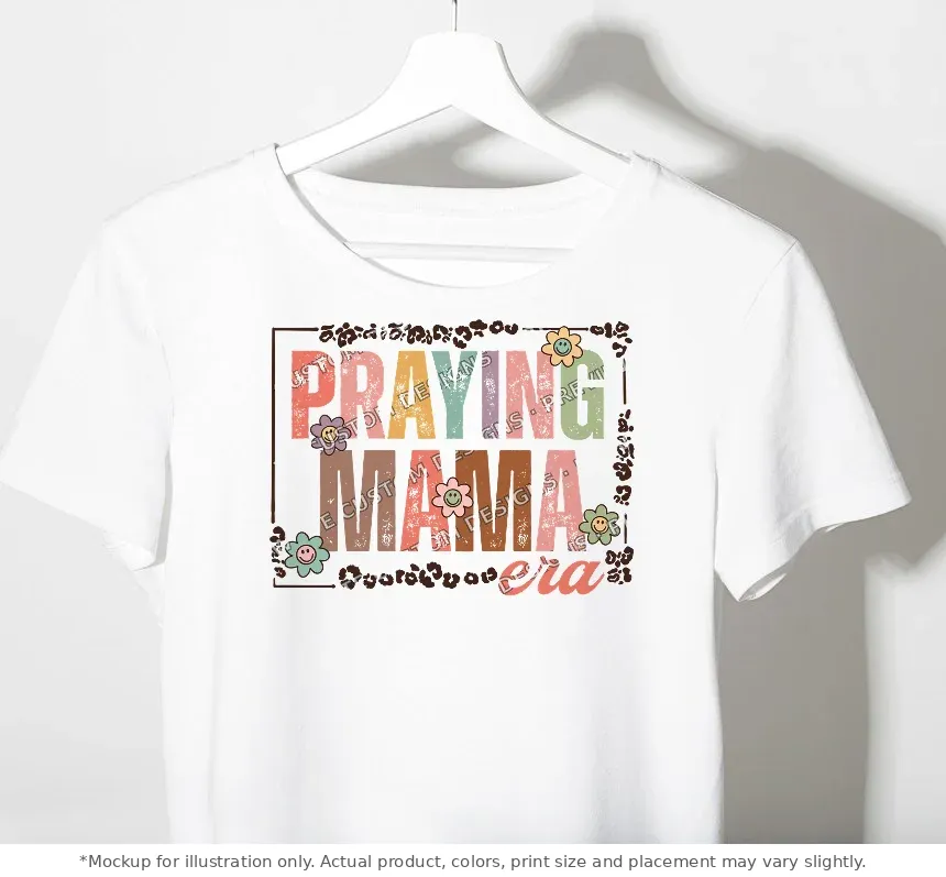 White tee mockup, on a hanger