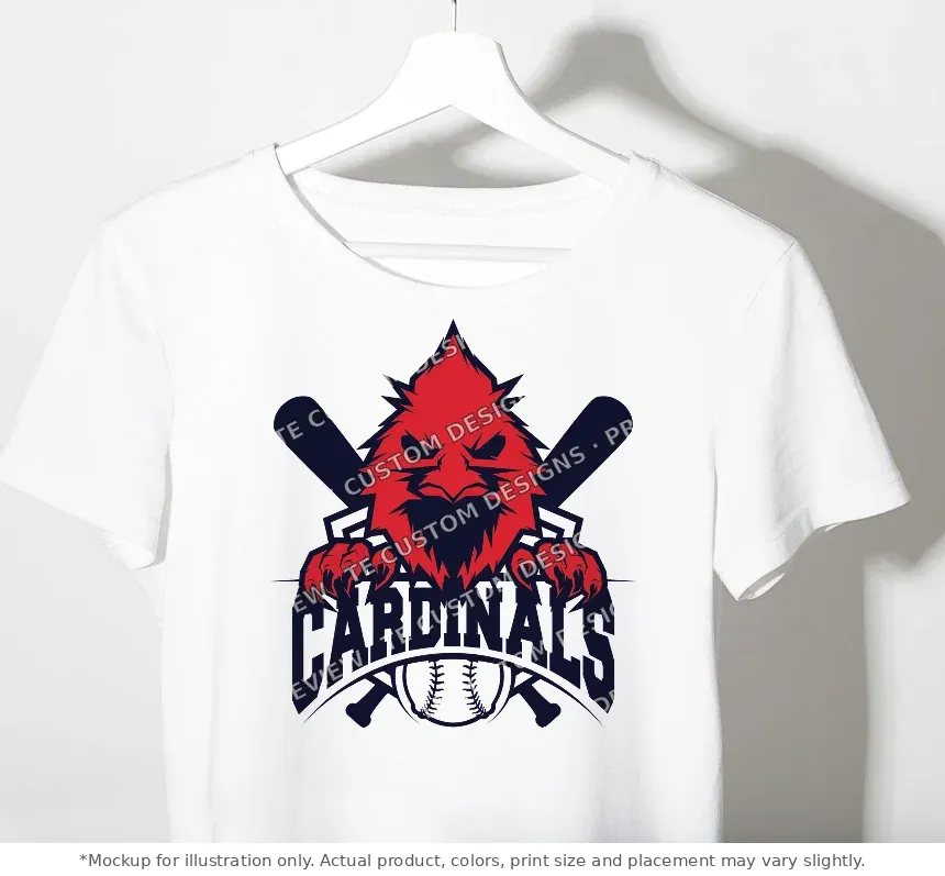 White tee mockup, on a hanger