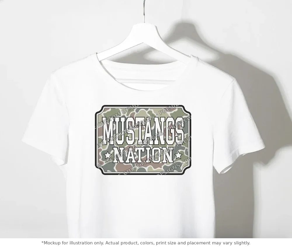 White tee mockup, on a clothes rack
