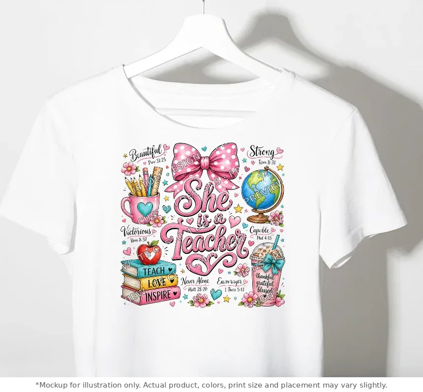 White tee mockup, on a hanger