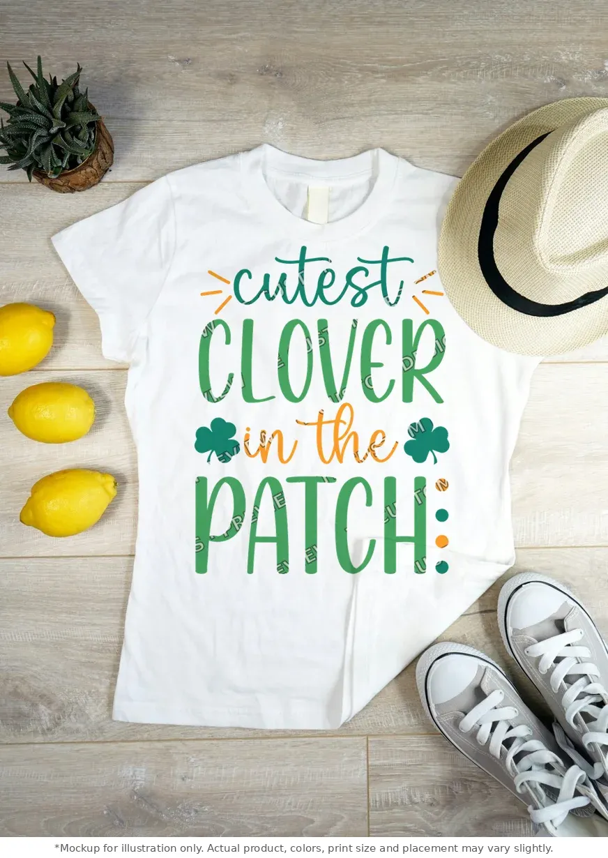 White tee mockup, flat lay on wood