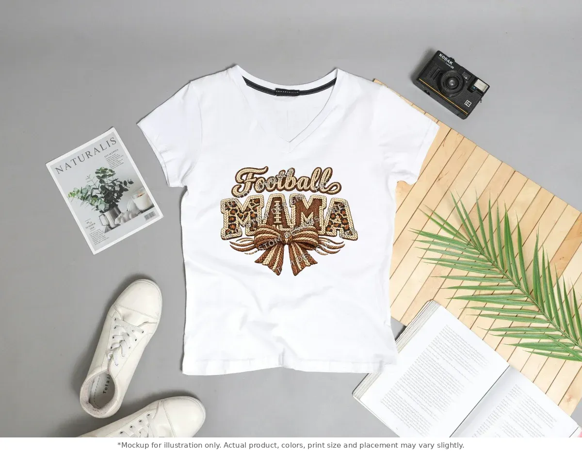 White tee mockup, flat lay with props