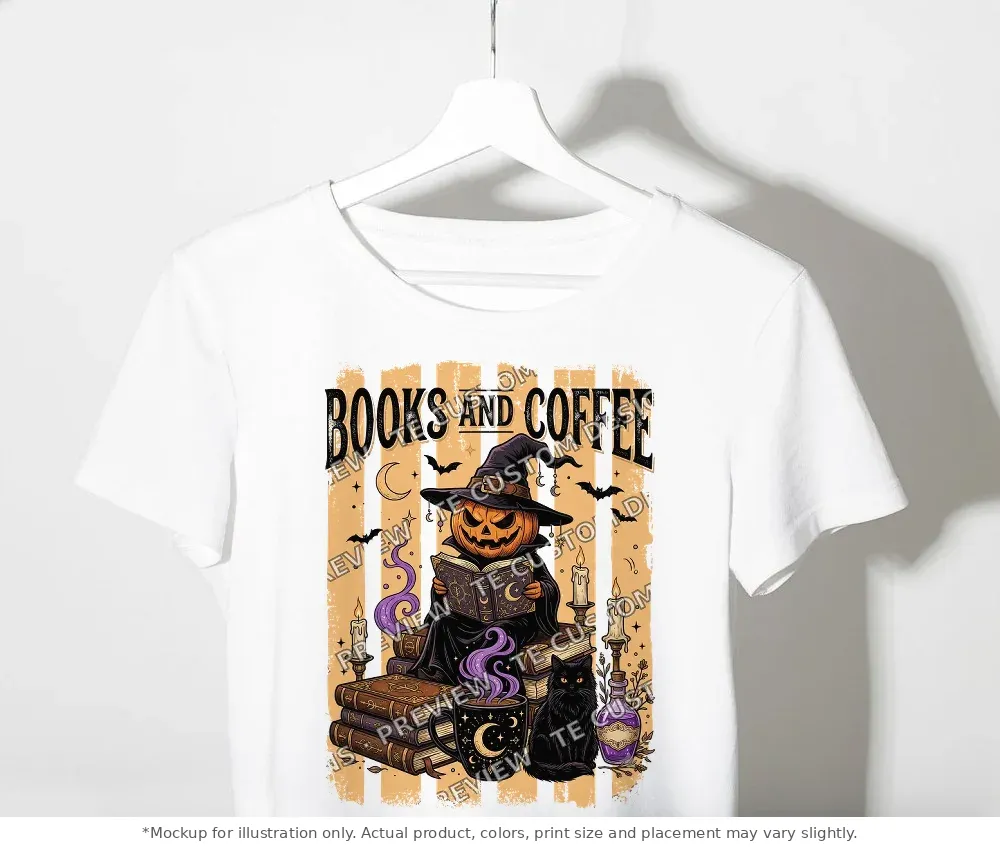 White tee mockup, on a clothes rack