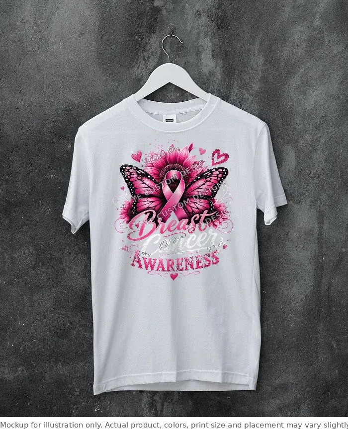 White tee mockup, on a hanger, concrete wall