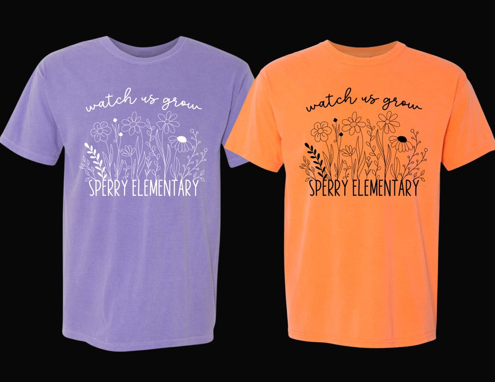 Watch Us Grow elementary tee